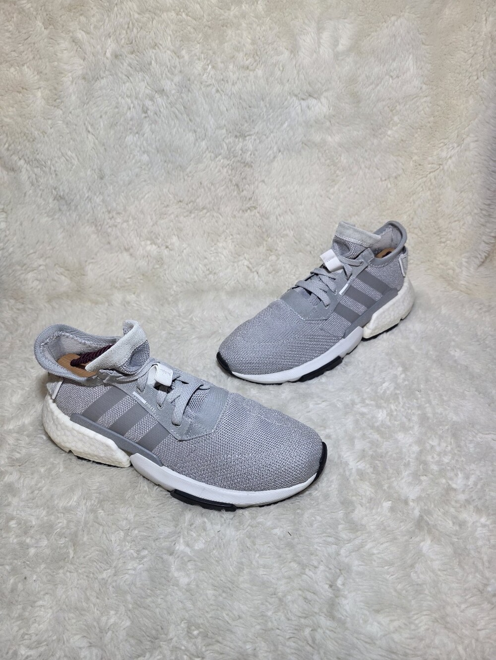 Adidas POD S3.1 Grey Knit Boost Running Shoes Sneakers Male Size 7 CG6121 Cozy